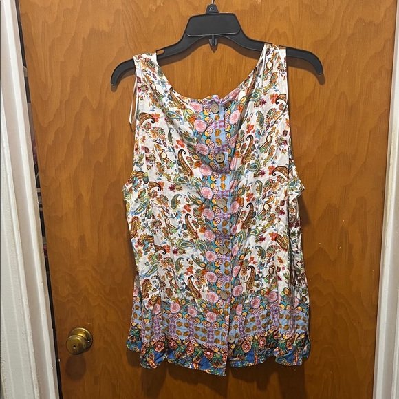 Cynthia Rowley Multicolor Floral Paisley Blouse - Picture 3 of 4